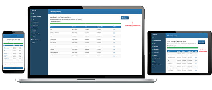 prismHR onboarding dashboard